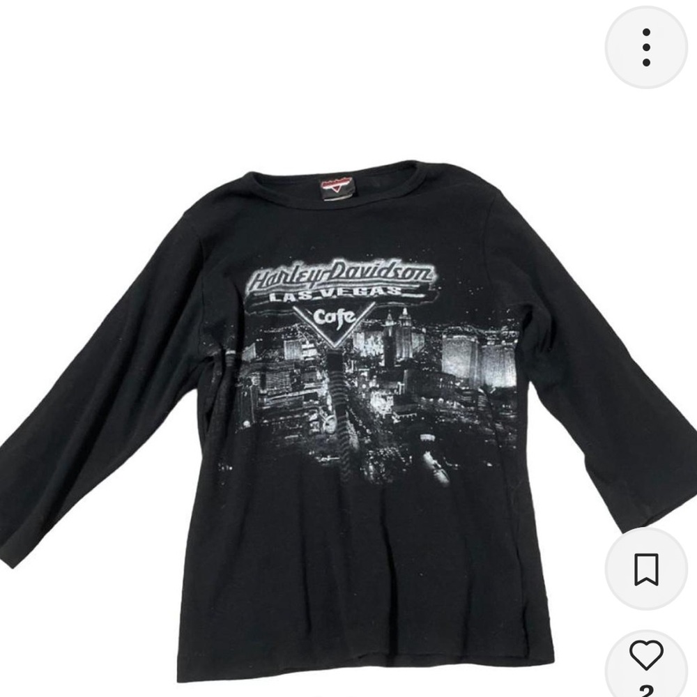 Harley-Davidson Black 3/4 Sleeve Tee